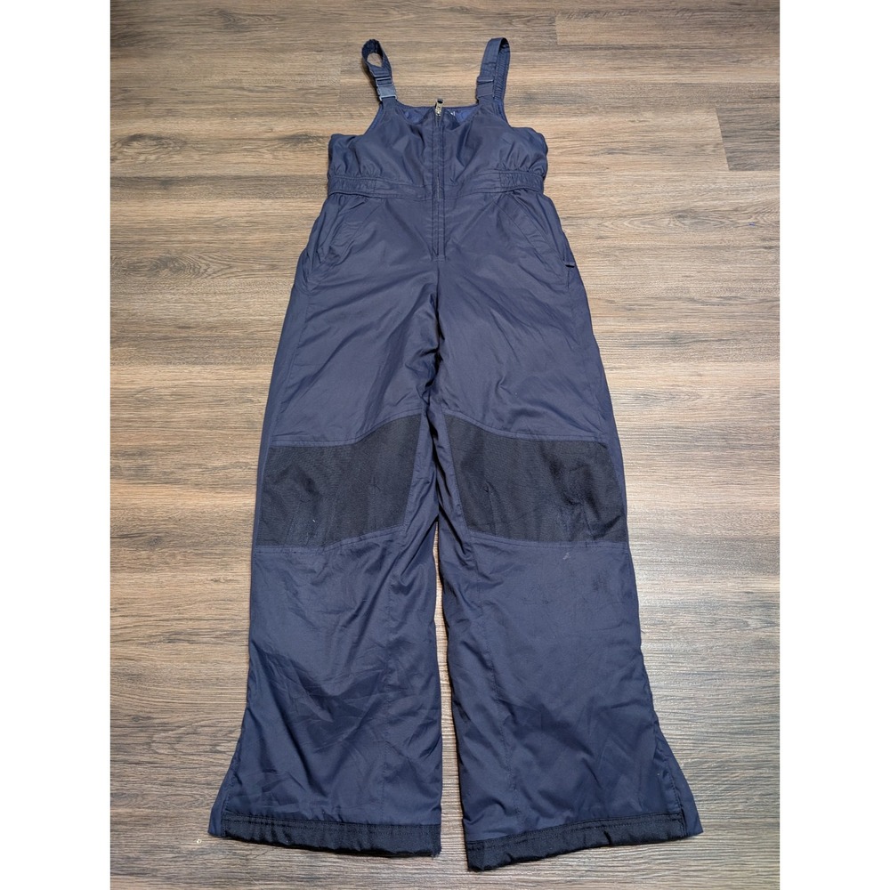 L.L.Bean Kids Navy Blue Insulated Snow Bibs Size 12 Reinforced Knee Ski Pants‎